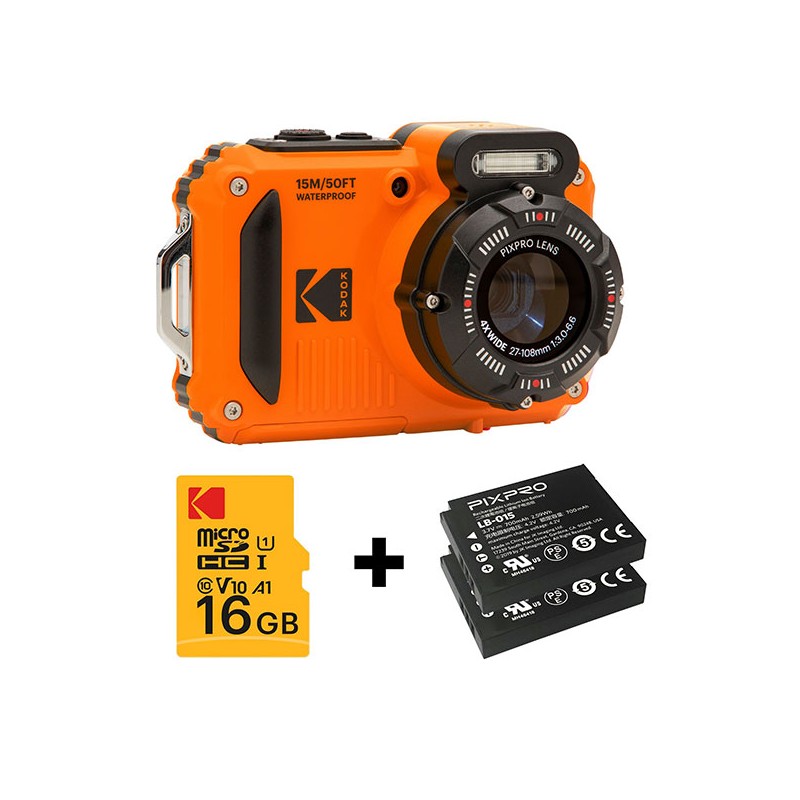 Kodak PixPro WPZ2 Underwater Camera Orange Kit