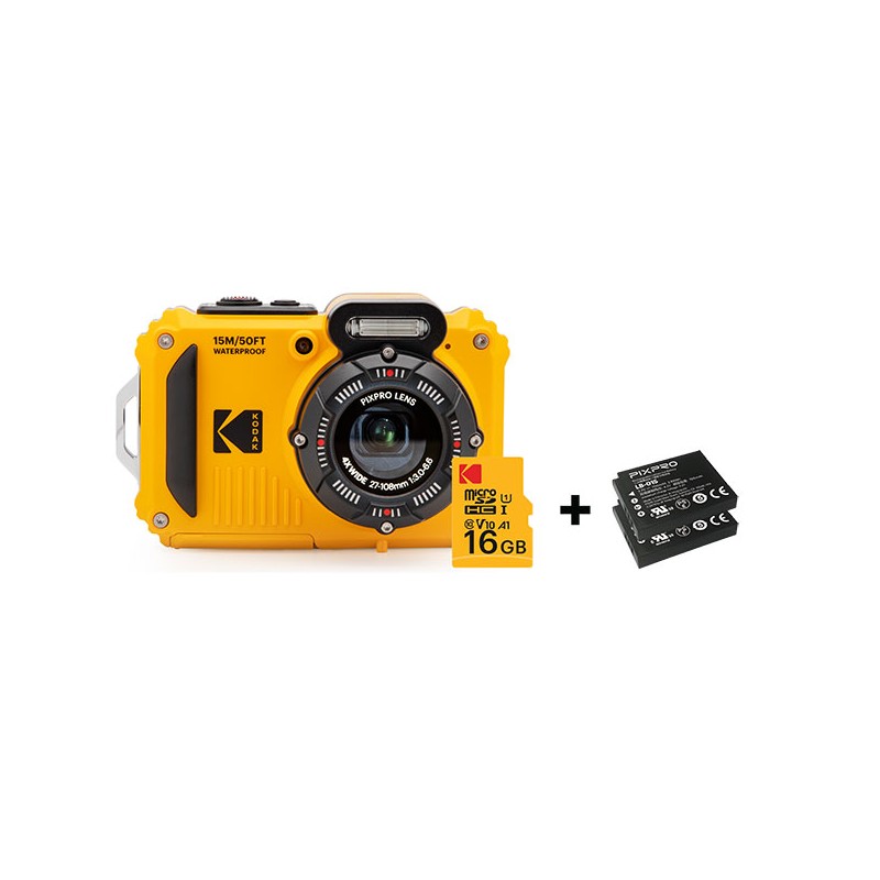 Kodak PixPro WPZ2 Underwater Camera Yellow Kit